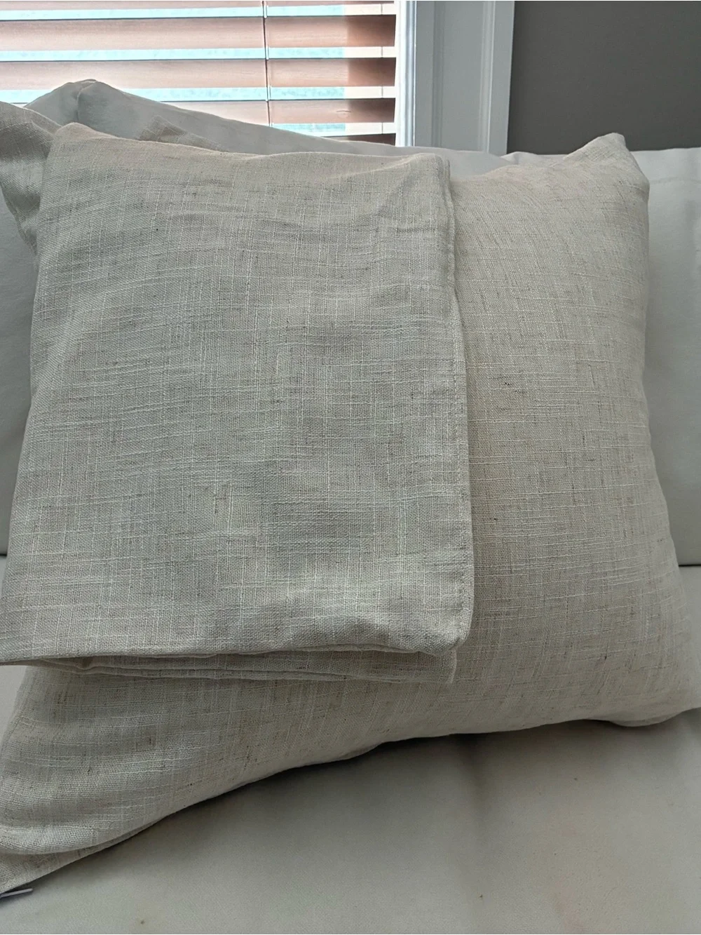 Custom Throw Pillow Covers with Zippers, 22” Square Set of 2, NWOT